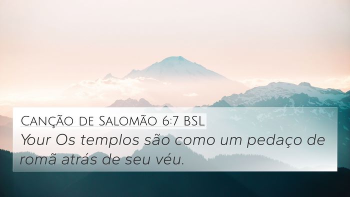 Canção de Salomão 6:7 BSL Bible Verse Image