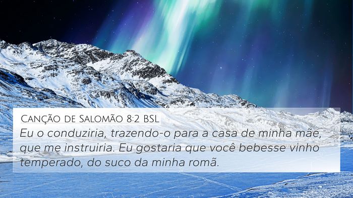 Canção de Salomão 8:2 BSL Bible Verse Image