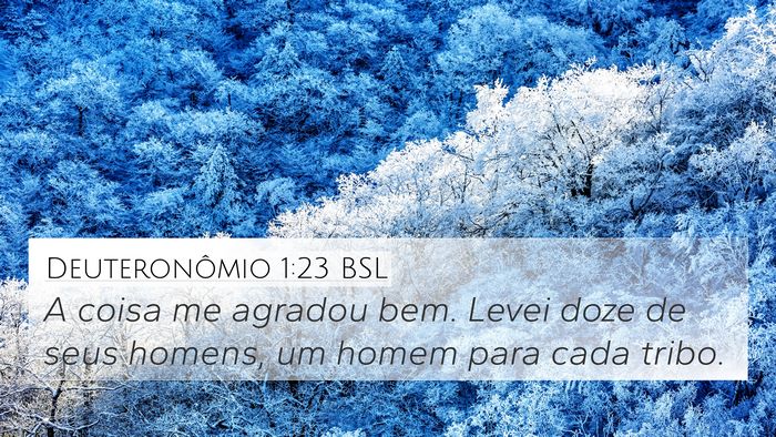 Deuteronômio 1:23 BSL 4K Wallpaper - A coisa me agradou bem. Levei doze de seus - 4K Wallpaper Bible Verse
