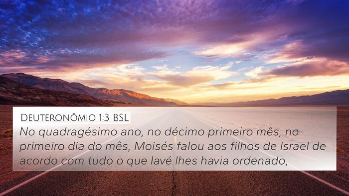 Deuteronômio 1:3 BSL Bible Verse Image
