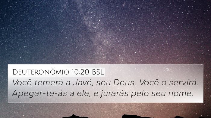 Deuteronômio 10:20 BSL Bible Verse Image