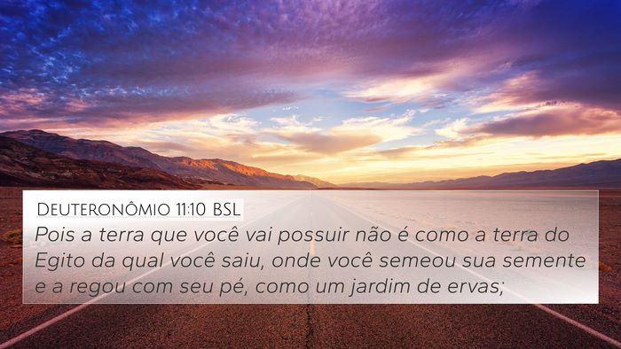 Deuteronômio 11:10 BSL Bible Verse Image