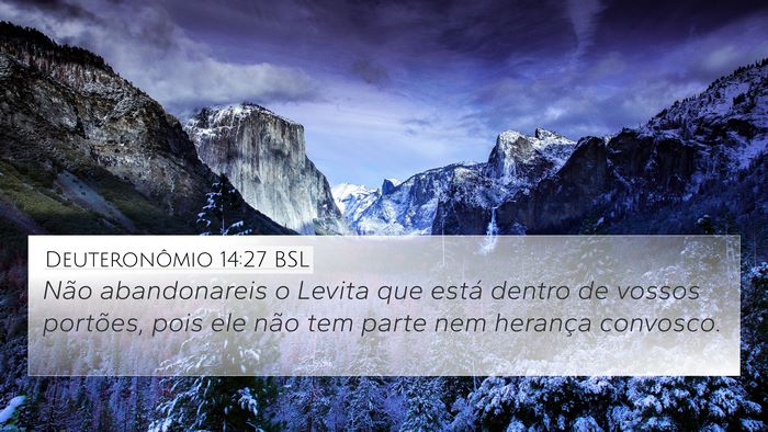 Deuteronômio 14:27 BSL Bible Verse Image