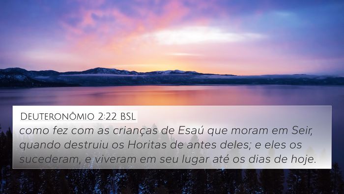 Deuteronômio 2:22 BSL Bible Verse Image
