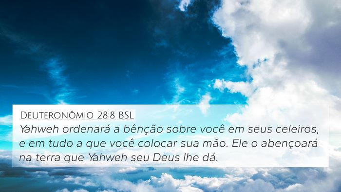 Deuteronômio 28:8 BSL Bible Verse Image