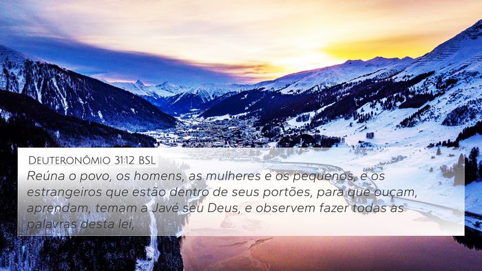 Deuteronômio 31:12 BSL Bible Verse Image