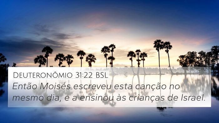 Deuteronômio 31:22 BSL Bible Verse Image