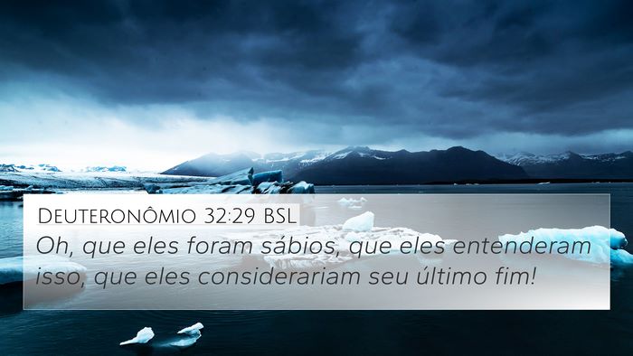 Deuteronômio 32:29 BSL Bible Verse Image