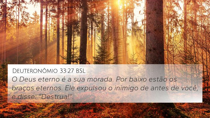Deuteronômio 33:27 BSL Bible Verse Image