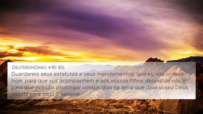 Deuteronômio 4:40 BSL Bible Verse Image