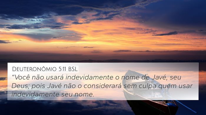 Deuteronômio 5:11 BSL Bible Verse Image