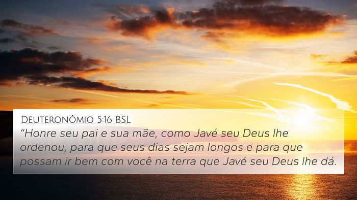 Deuteronômio 5:16 BSL Bible Verse Image