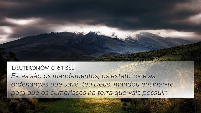Deuteronômio 6:1 BSL Bible Verse Image
