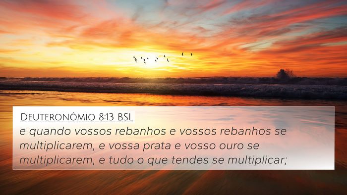Deuteronômio 8:13 BSL Bible Verse Image