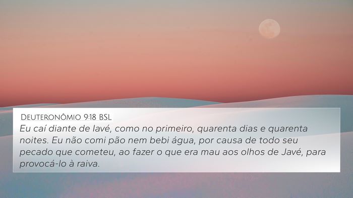 Deuteronômio 9:18 BSL Bible Verse Image