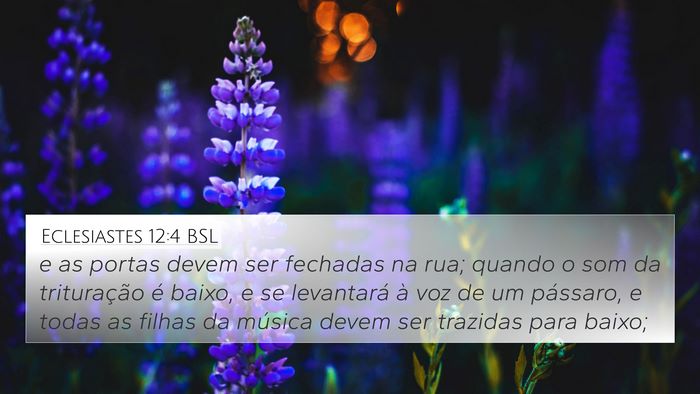 Eclesiastes 12:4 BSL 4K Wallpaper - e as portas devem ser fechadas na rua; quando o - 4K Wallpaper Bible Verse