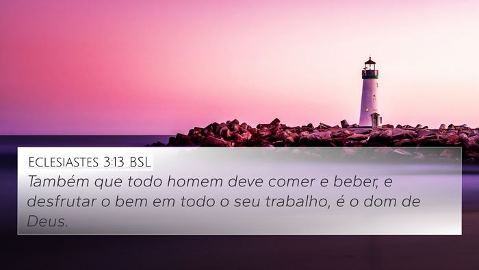 Eclesiastes 3:13 BSL Bible Verse Image