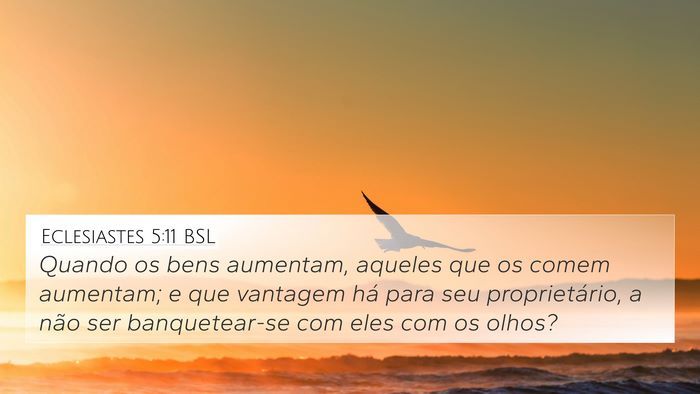 Eclesiastes 5:11 BSL Bible Verse Image