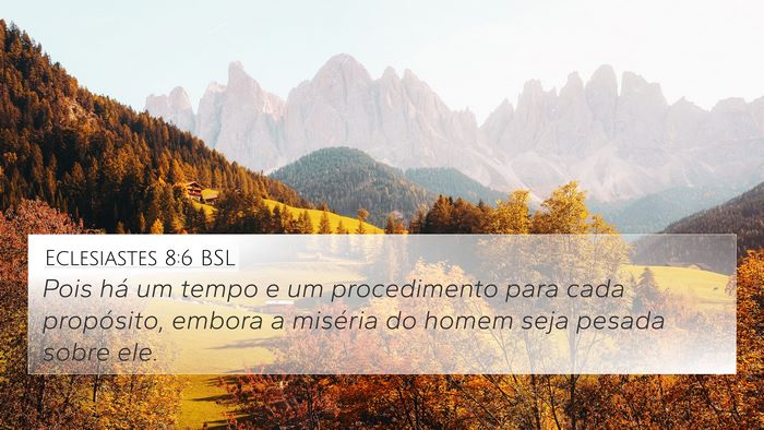 Eclesiastes 8:6 BSL Bible Verse Image