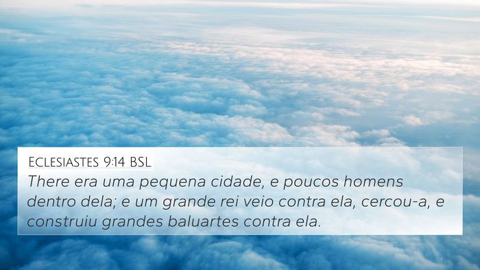 Eclesiastes 9:14 BSL Bible Verse Image