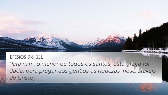 Efésios 3:8 BSL Bible Verse Image