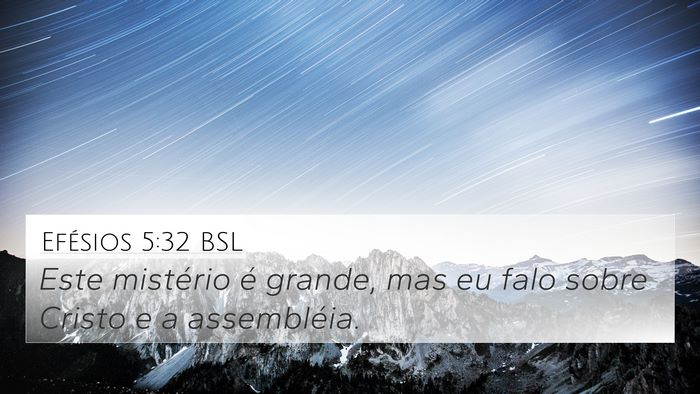 Efésios 5:32 BSL Bible Verse Image
