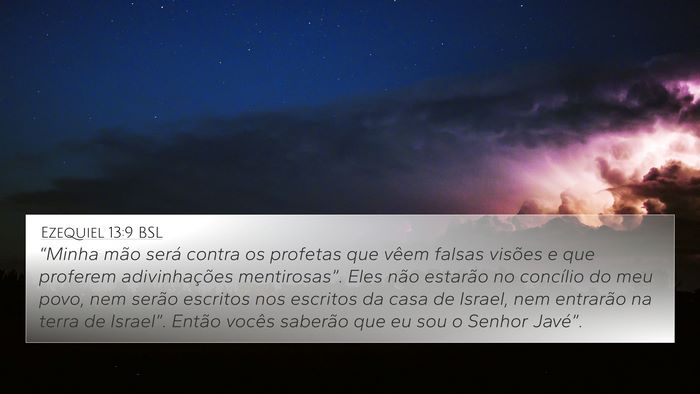 Ezequiel 13:9 BSL Bible Verse Image