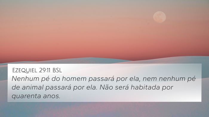 Ezequiel 29:11 BSL Bible Verse Image