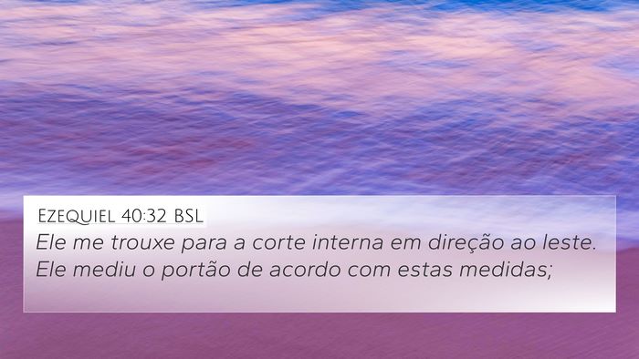 Ezequiel 40:32 BSL Bible Verse Image