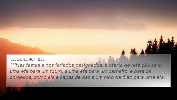 Ezequiel 46:11 BSL Bible Verse Image