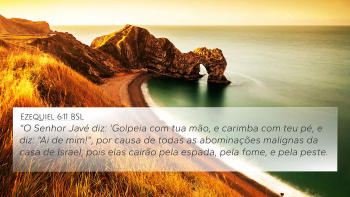 Ezequiel 6:11 BSL Bible Verse Image