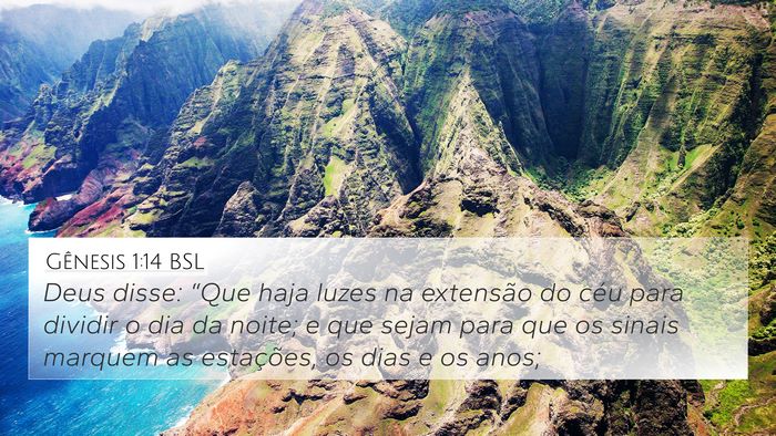 Gênesis 1:14 BSL Bible Verse Image