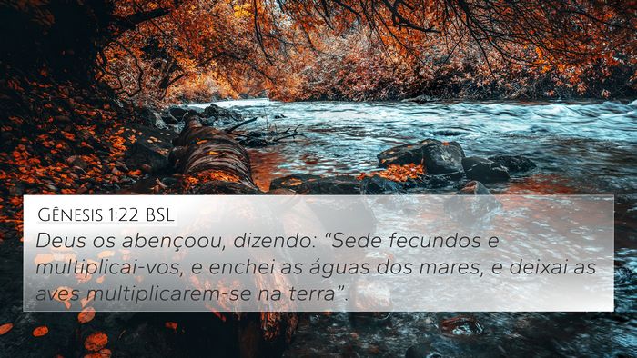 Gênesis 1:22 BSL Bible Verse Image