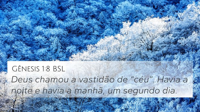 Gênesis 1:8 BSL Bible Verse Image