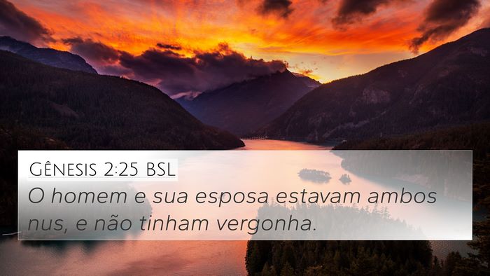 Gênesis 2:25 BSL Bible Verse Image