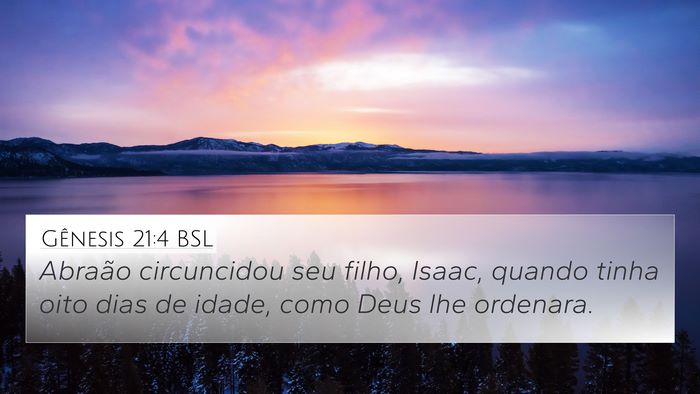 Gênesis 21:4 BSL Bible Verse Image