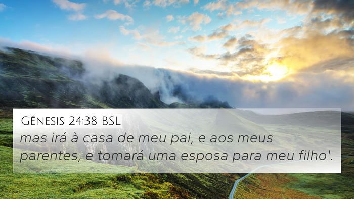 Gênesis 24:38 BSL 4K Wallpaper - mas irá à casa de meu pai, e aos meus parentes, - 4K Wallpaper Bible Verse