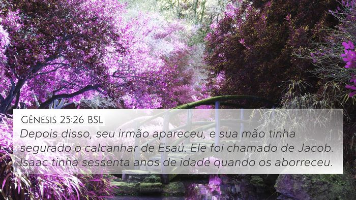 Gênesis 25:26 BSL Bible Verse Image