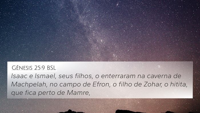 Gênesis 25:9 BSL Bible Verse Image