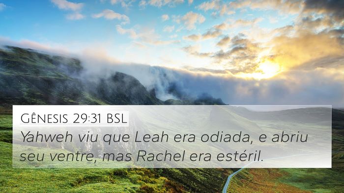 Gênesis 29:31 BSL Bible Verse Image