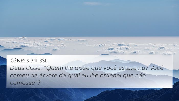Gênesis 3:11 BSL Bible Verse Image