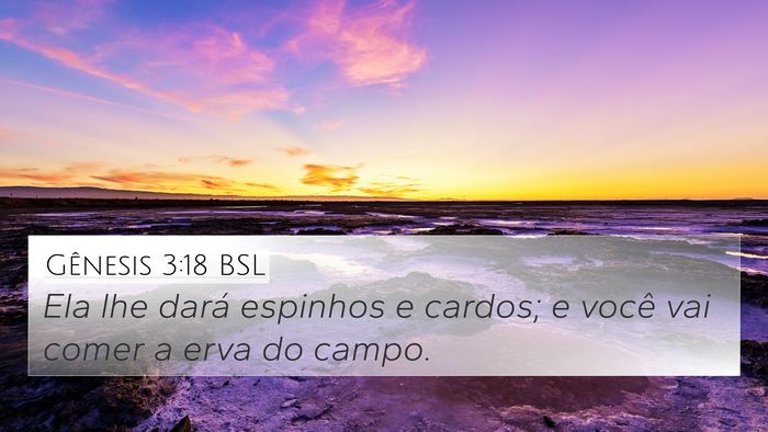 Gênesis 3:18 BSL Bible Verse Image