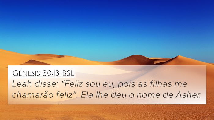 Gênesis 30:13 BSL Bible Verse Image