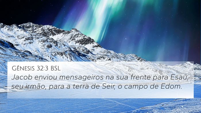Gênesis 32:3 BSL Bible Verse Image