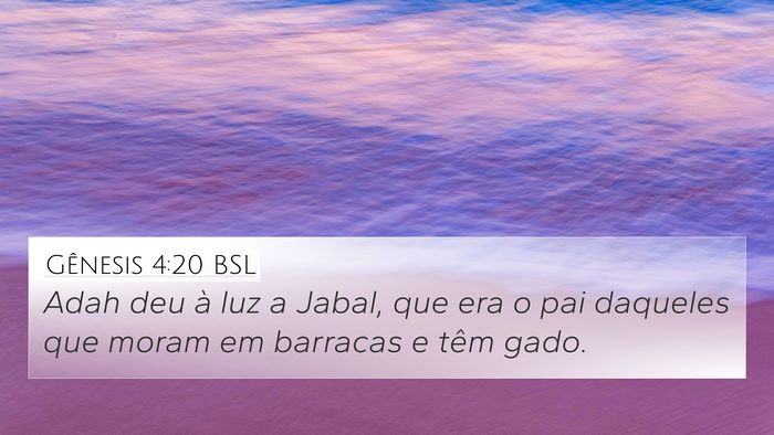 Gênesis 4:20 BSL Bible Verse Image