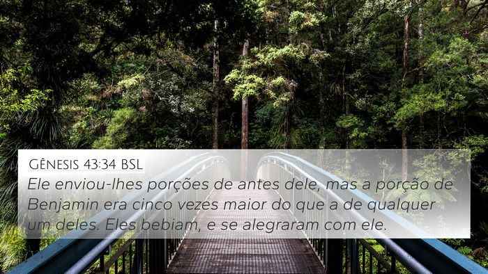 Gênesis 43:34 BSL Bible Verse Image