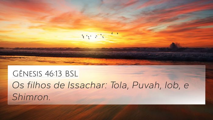 Gênesis 46:13 BSL Bible Verse Image