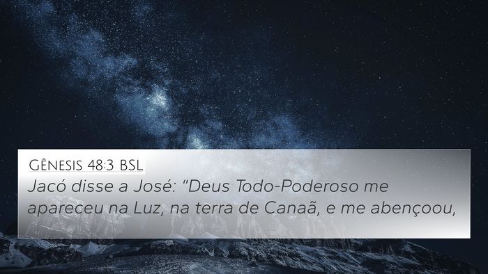 Gênesis 48:3 BSL Bible Verse Image