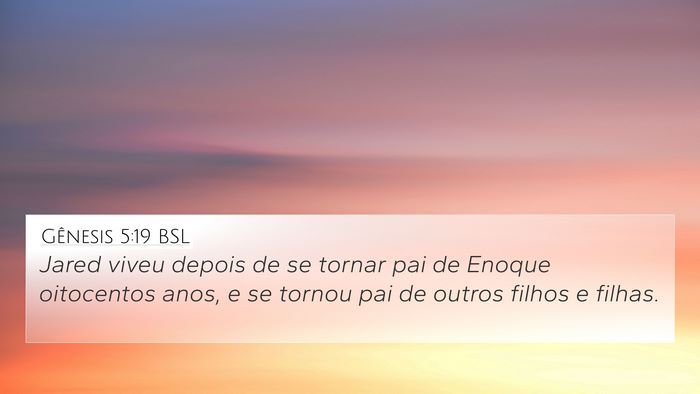 Gênesis 5:19 BSL Bible Verse Image