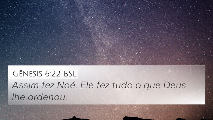 Gênesis 6:22 BSL Bible Verse Image